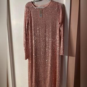 Mi Amore Rose Gold Sequin Dress